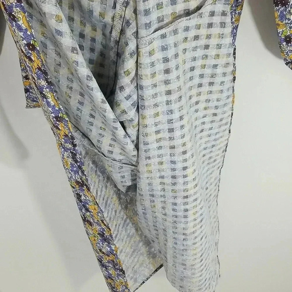 {AVANTLOOK} Printed High Collar Dress In Purple Multi - Picture 14 of 17